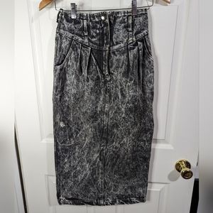Selections Vintage High waist black wash jean skirt size 5/6 (SEE CONDITION) Y2K